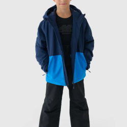4f Chlapčenská lyžiarska bunda s membránou 5000 blue 