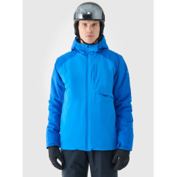 4F Pánska lyžiarska bunda s membránou 8 000 - modrá 4FWAW24TTJAM577