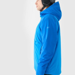 4F Pánska lyžiarska bunda s membránou 8 000 - modrá 4FWAW24TTJAM577