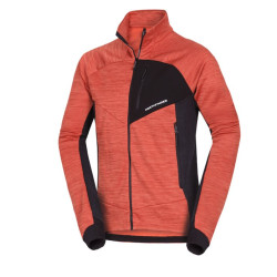 Northfinder Pánsky trekingový melanžový sveter JULISTE brickblack