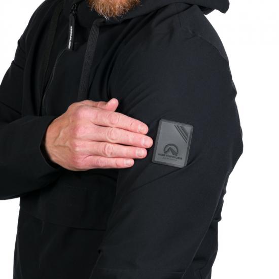 Northfinder pánska mestská bunda - anorak s kapucňou GREGG black 