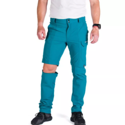 Northfinder pánske trekkingové ľahké odzipsovateľné nohavice 2v1 MATT black NO-3934OR petroleum 