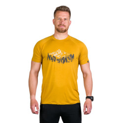 Northfinder pánske bambusové tričko s potlačou JOSH TR-3957OR goldenyellow 