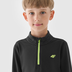 4F Chlapčenská česaná spodná termobielizeň  čierna