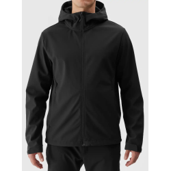 4F Pánska vetroodolná softshellová bunda s membránou 5000 - čierna