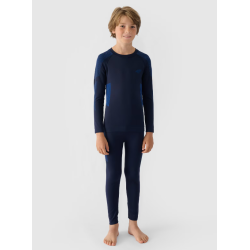 4F Chlapčenská bezšvová spodná termobielizeň (súprava) - navy