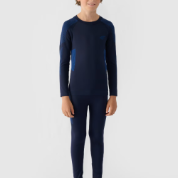 4F Chlapčenská bezšvová spodná termobielizeň (súprava) - navy