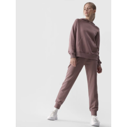 4F Dámske teplákové nohavice typu jogger beige 