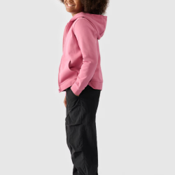 4F Dievčenská rozopínateľná tepláková mikina s kapucňou 