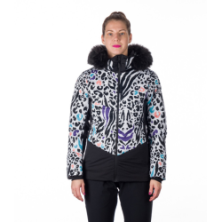 Northfinder Dámska lyžiarska bunda zateplená vodoodolná VIVIAN alloverprint