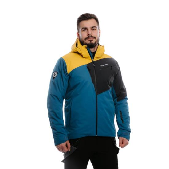 BLIZZARD panska lyziarska bunda Ski Jacket Leogang, petroleum/mustard