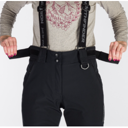 Northfinder dámske lyžiarske nohavice softshellové elastické SYLVIA black 