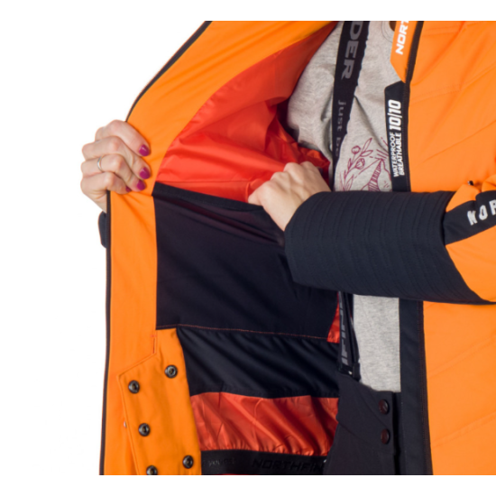 Northfinder Dámska lyžiarska bunda vodoodolná THELMA orangeblack Northfinder Dámska lyžiarska bunda vodoodolná THELMA orangeblack